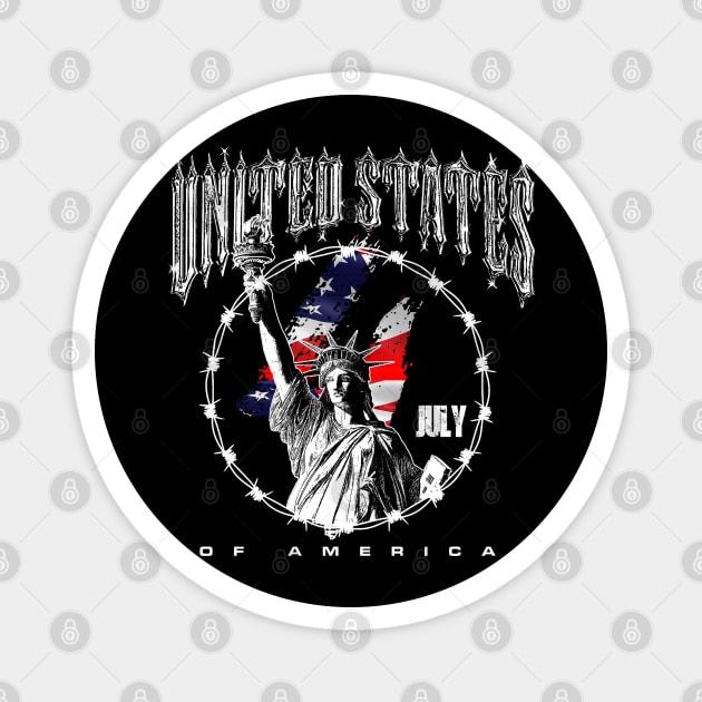 4th of July (Liberty statue) Magnet by hvfdzdecay